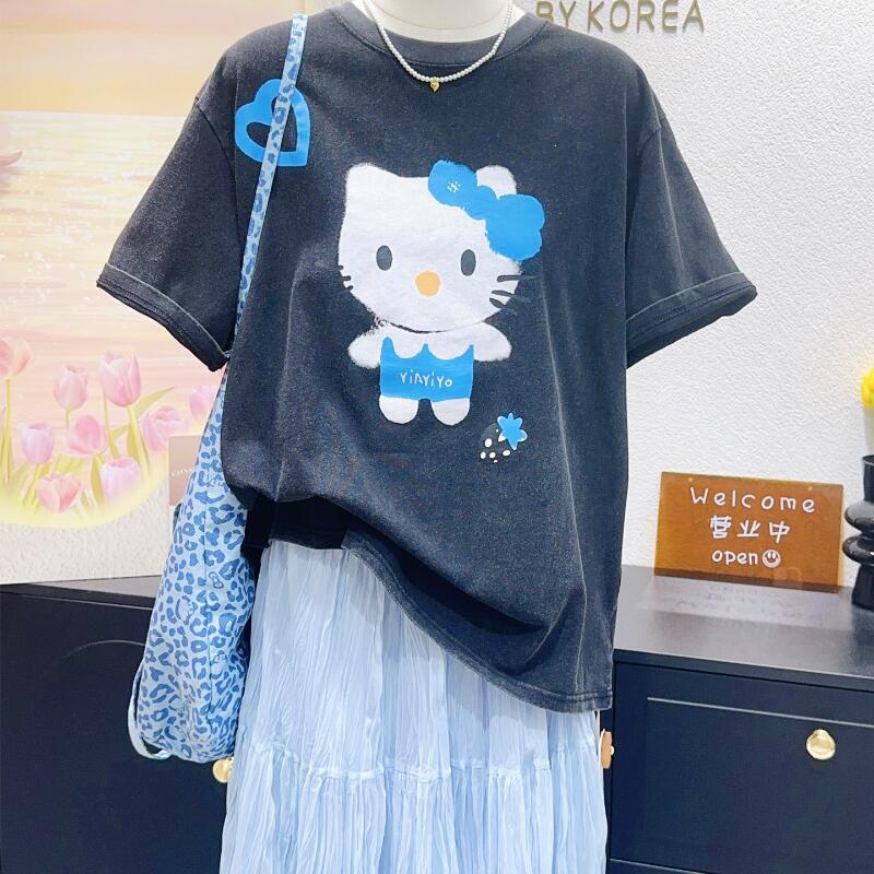Street For Fashion - Hello Kitty High-Quality New Short-Sleeved Cotton
