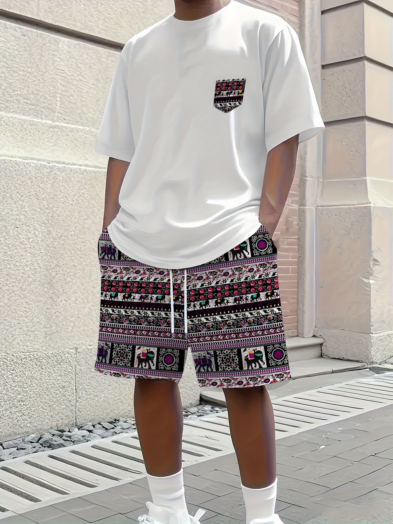 Street Fashion For 2026 - 2026 Summer New Men's Short-Sleeved Set