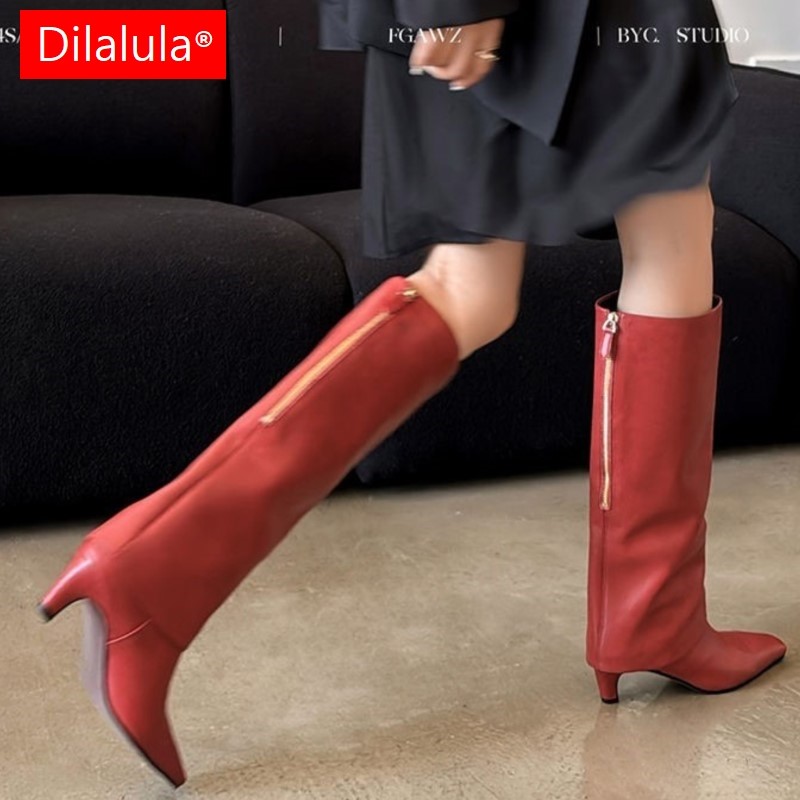 Street Fashion Ladies - Dilalula 2026 Real Sheepskin Women Knee