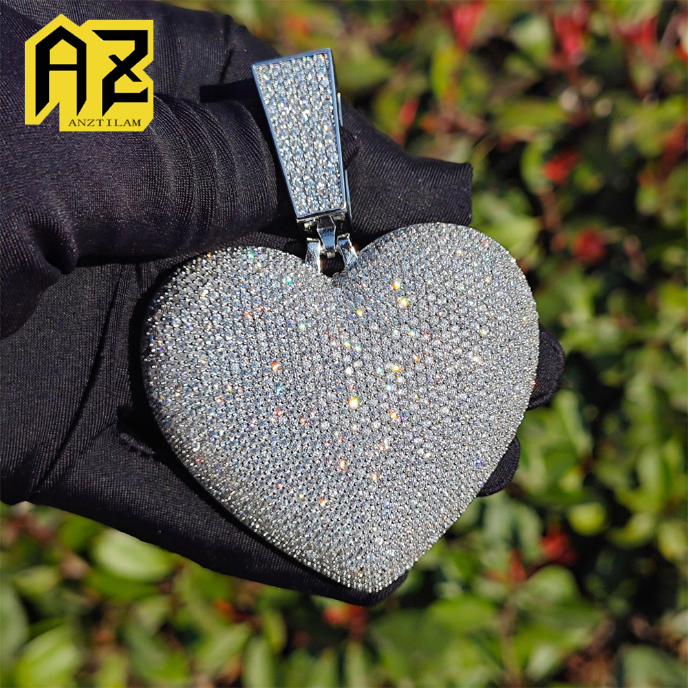 Street Fashion Necklace - Anztilam BIG HEART Iced Out Pendant