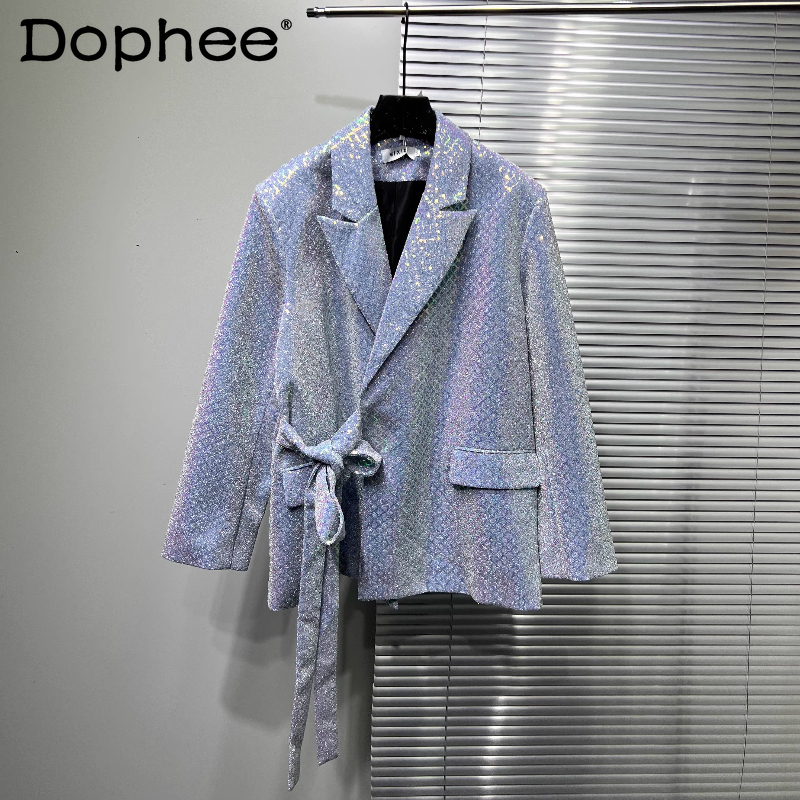 Street Fashion High End - Trendy Personality Sequin Blazers Men 2025