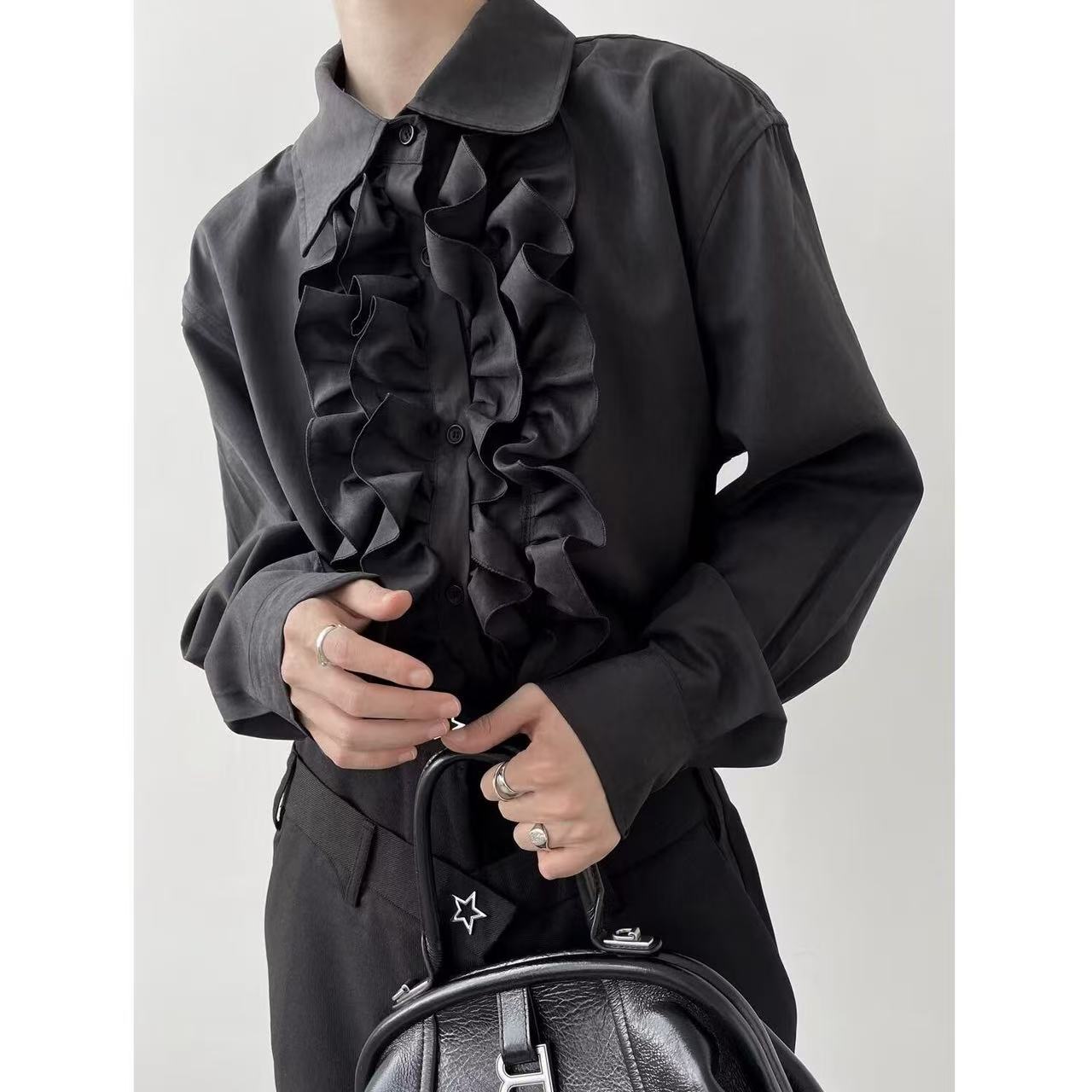 Niche Bisex Lotus Edge Tops Ne - Street Fashion In Chinese avaliação e preço