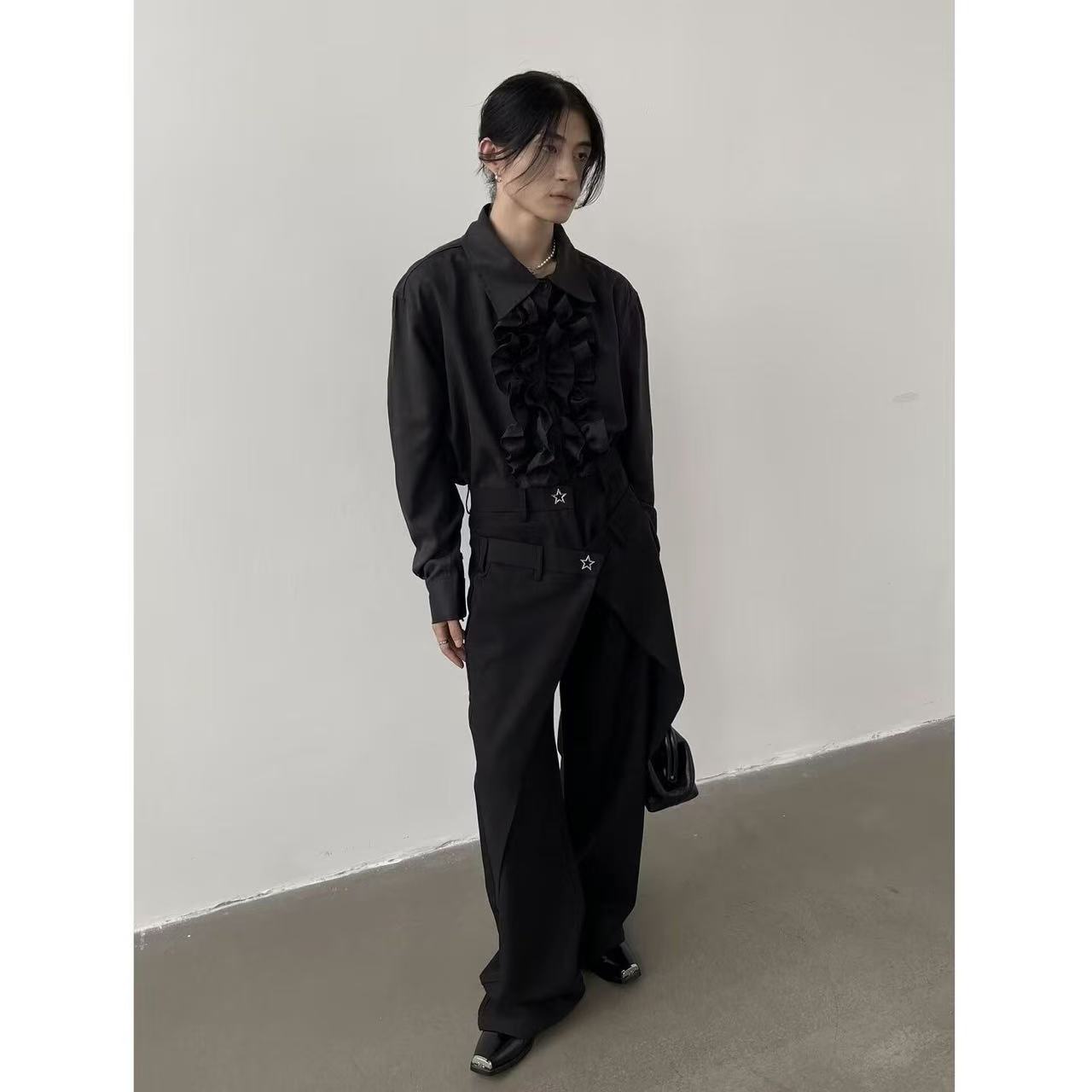 Niche Bisex Lotus Edge Tops Ne - Street Fashion In Chinese avaliação e preço