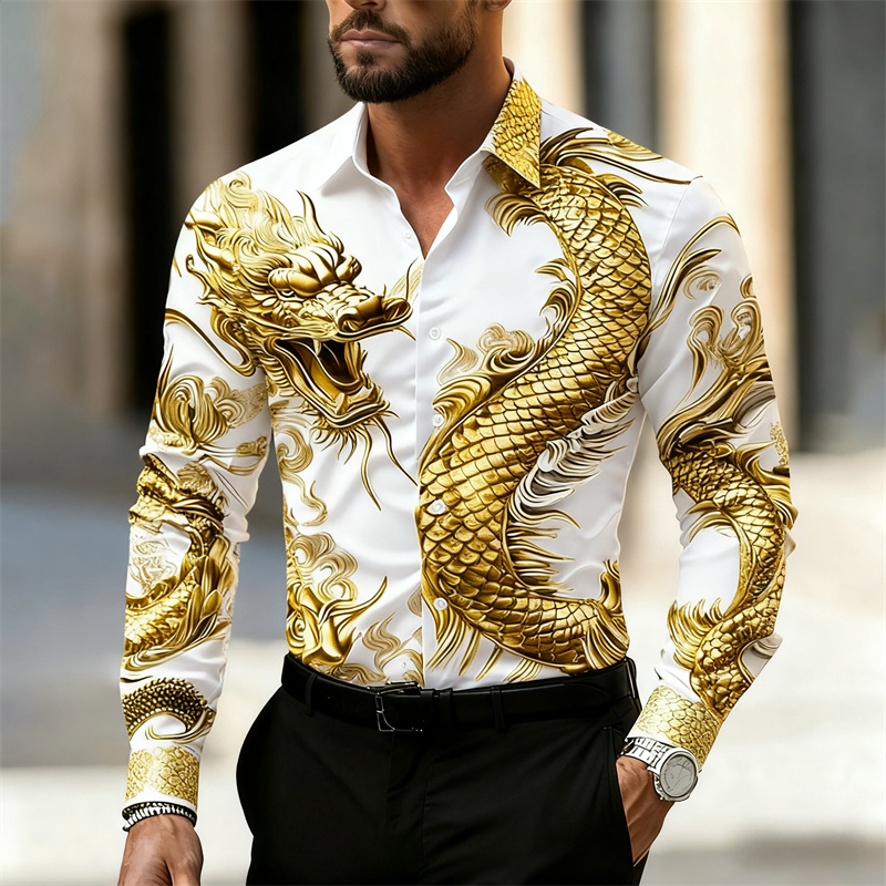Men's shirt long sleeve shirt  - Street Fashion In Chinese avaliação e preço
