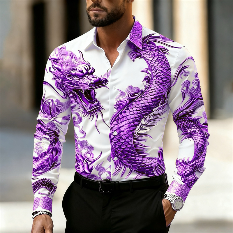 Men's shirt long sleeve shirt  - Street Fashion In Chinese avaliação e preço