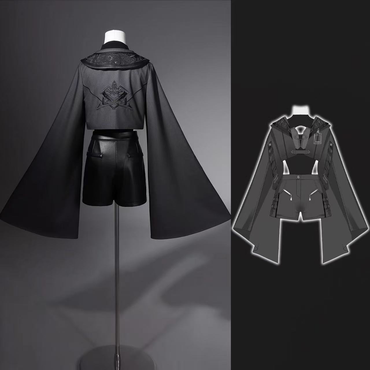 Dark Black Gothic Costume Wome - Street Fashion In Chinese avaliação e preço