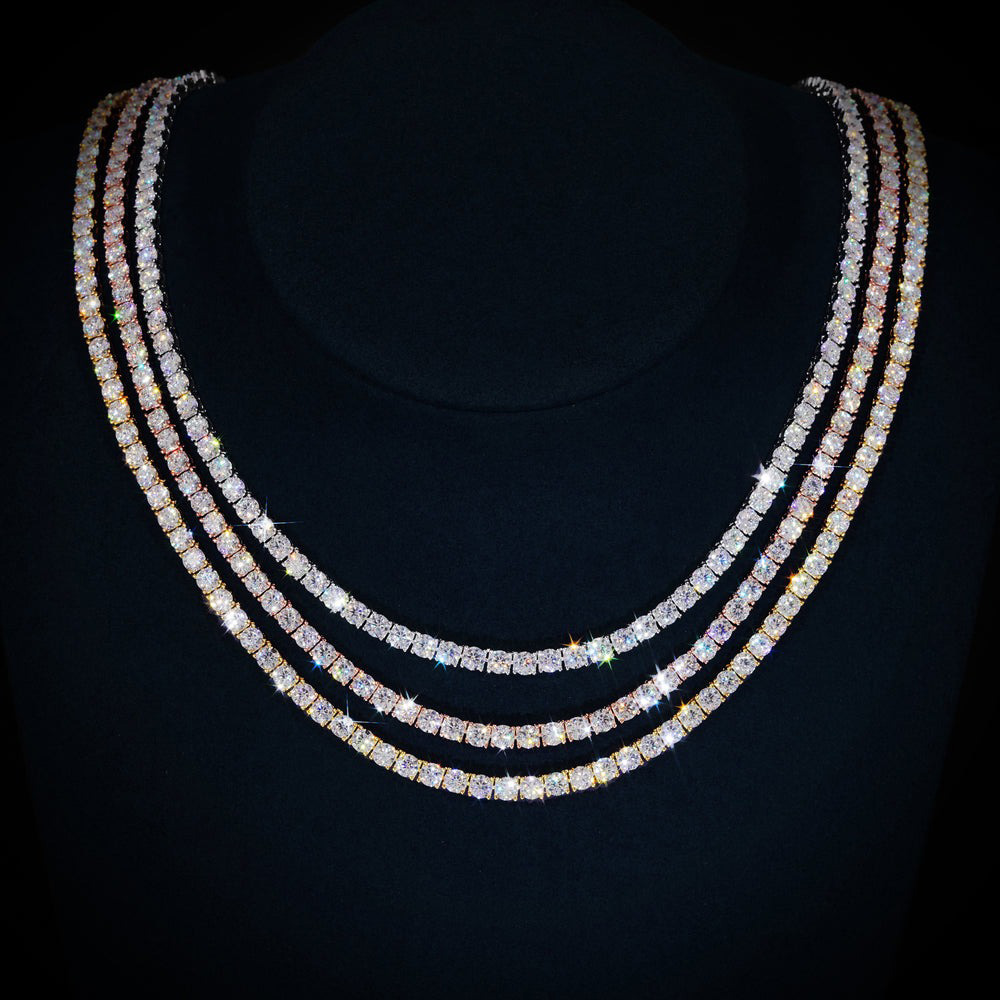 ESKEEM Brass 2/3/4/5mm Moissan - Street Fashion Necklace avaliação e preço