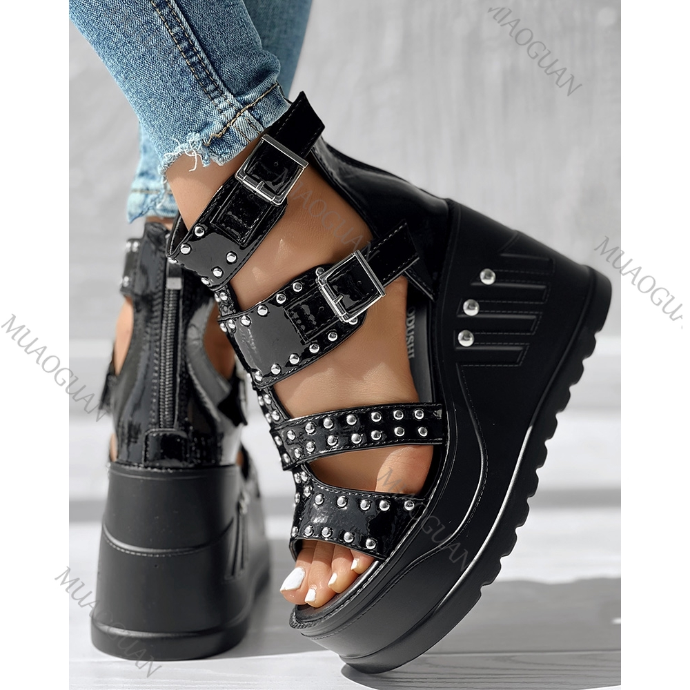 Fashion Women Peep Toe Black S - Street Fashion Ladies avaliação e preço