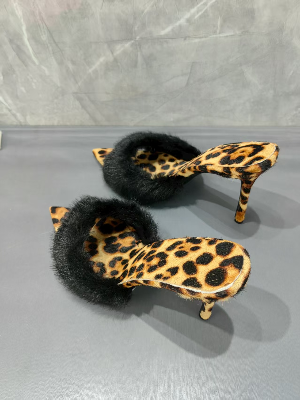 Leopard Print Fur Trim Women S - Street Fashion Ladies avaliação e preço