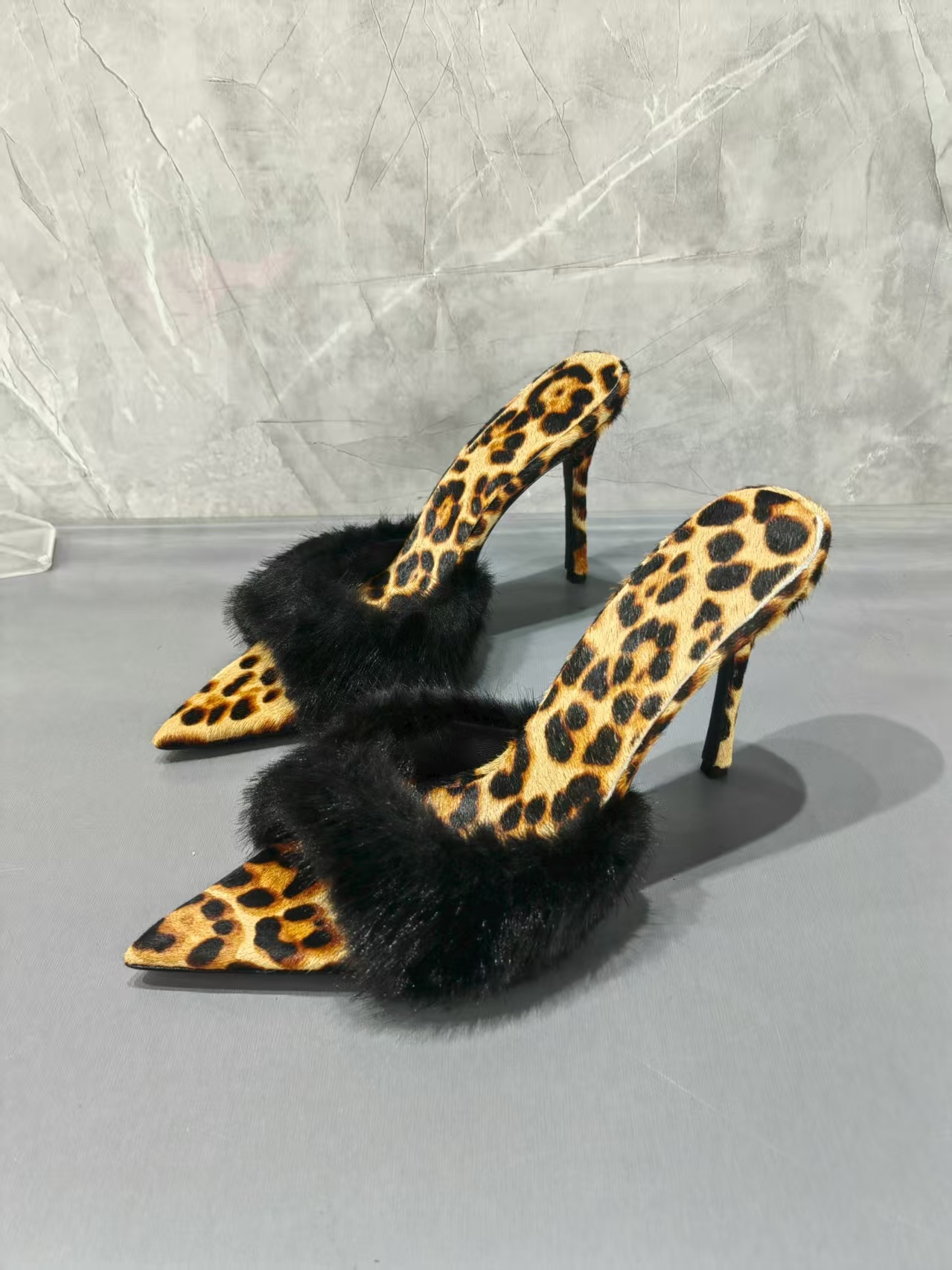 Leopard Print Fur Trim Women S - Street Fashion Ladies avaliação e preço