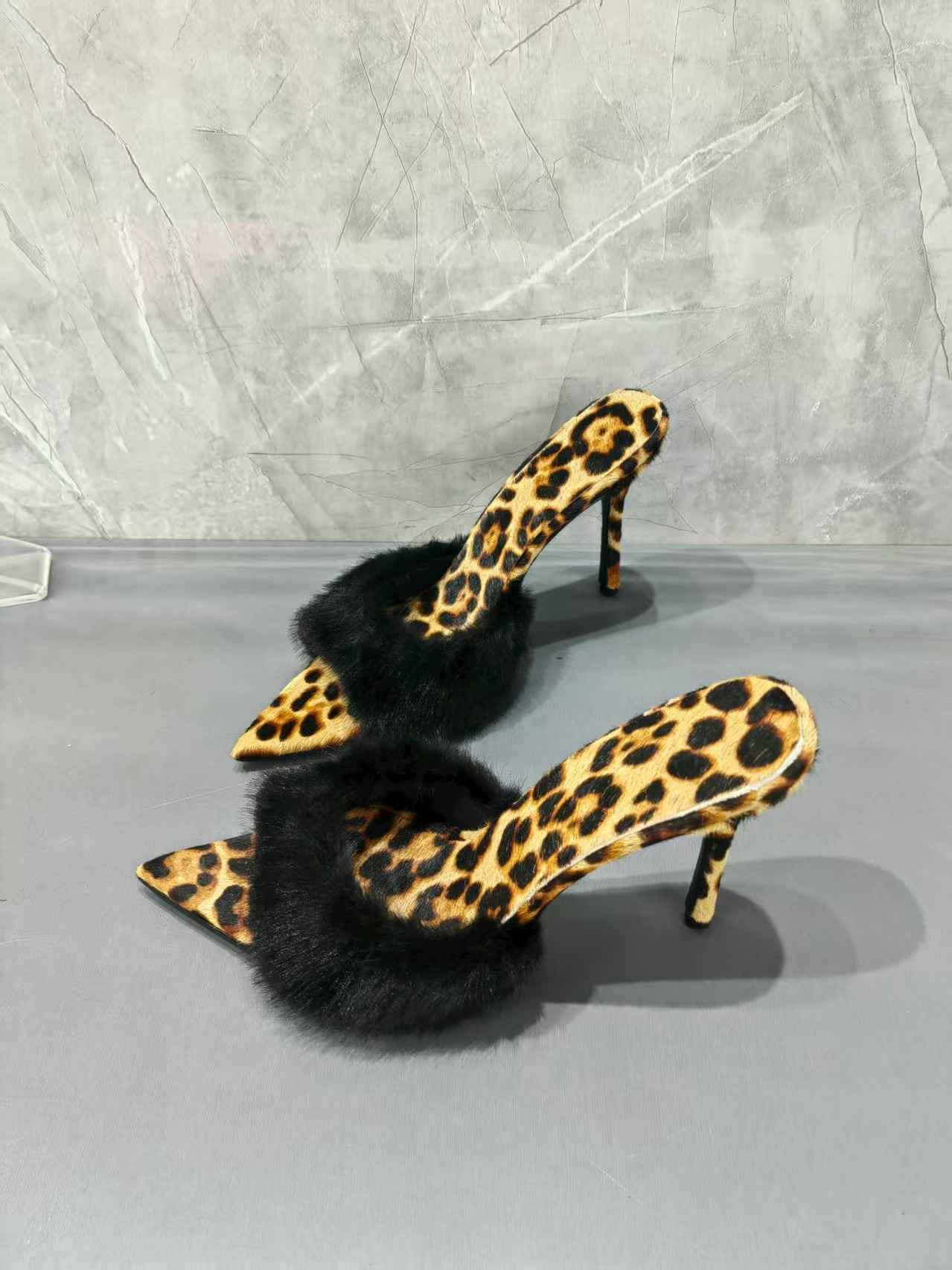 Leopard Print Fur Trim Women S - Street Fashion Ladies avaliação e preço
