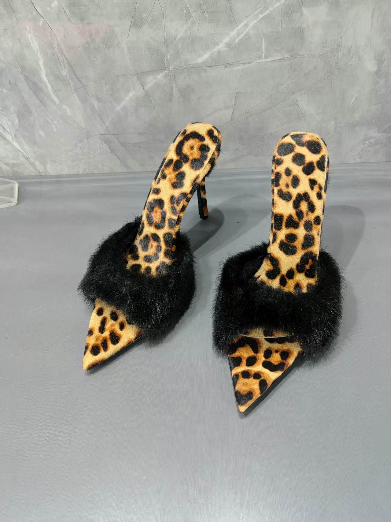 Leopard Print Fur Trim Women S - Street Fashion Ladies avaliação e preço