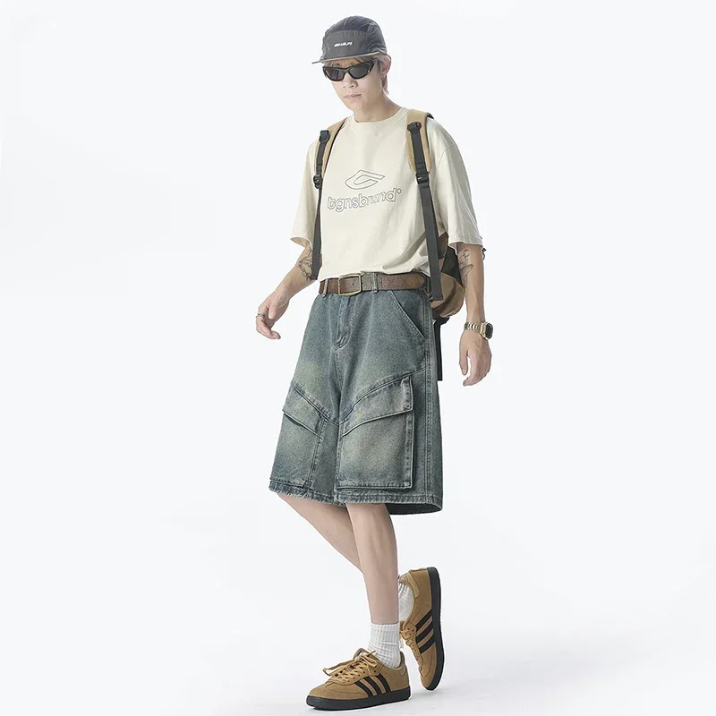 Summer Men's Denim Shorts Stre - Street Fashion Harajuku avaliação e preço