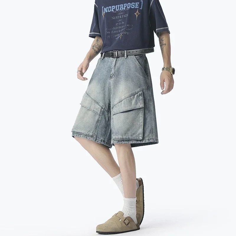 Summer Men's Denim Shorts Stre - Street Fashion Harajuku avaliação e preço