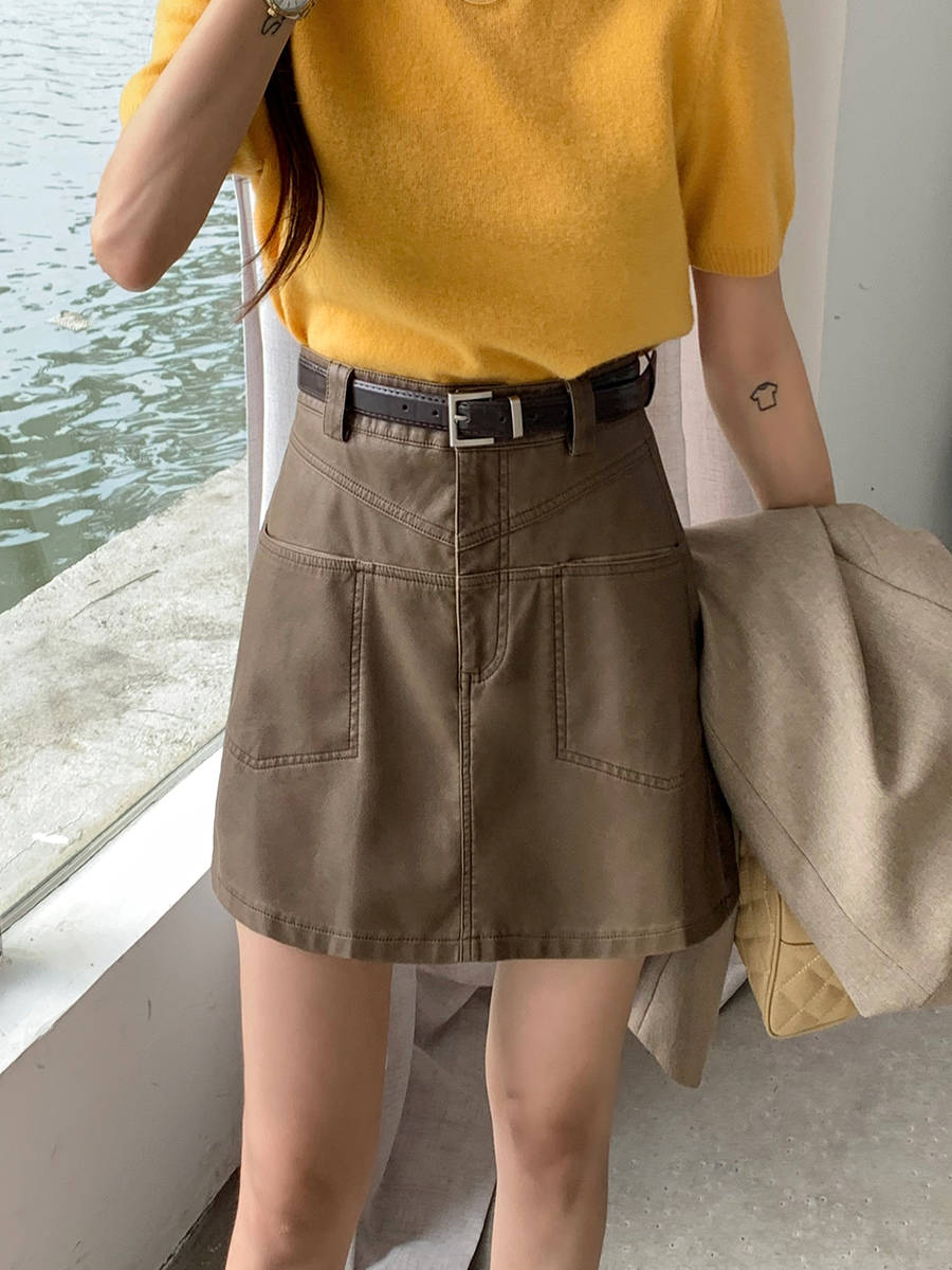 High Waist PU Leather  Skirt W - Street Fashion Now avaliação e preço