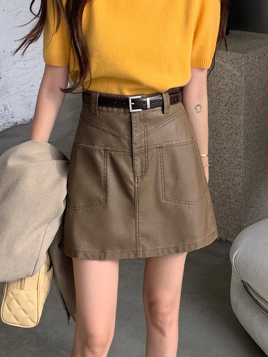 High Waist PU Leather  Skirt W - Street Fashion Now avaliação e preço