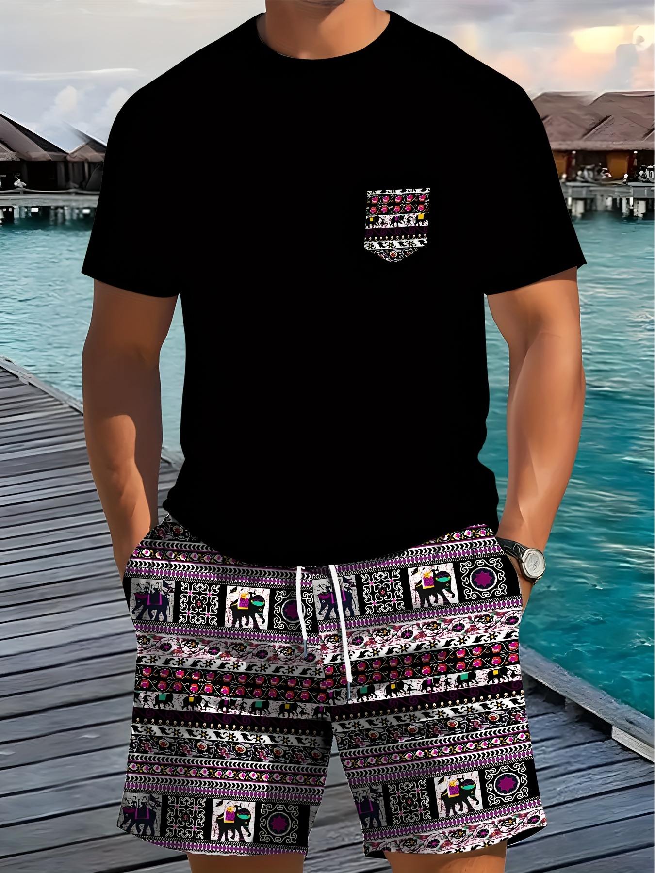 2026 Summer New Men's Short-Sl - Street Fashion For 2026 avaliação e preço