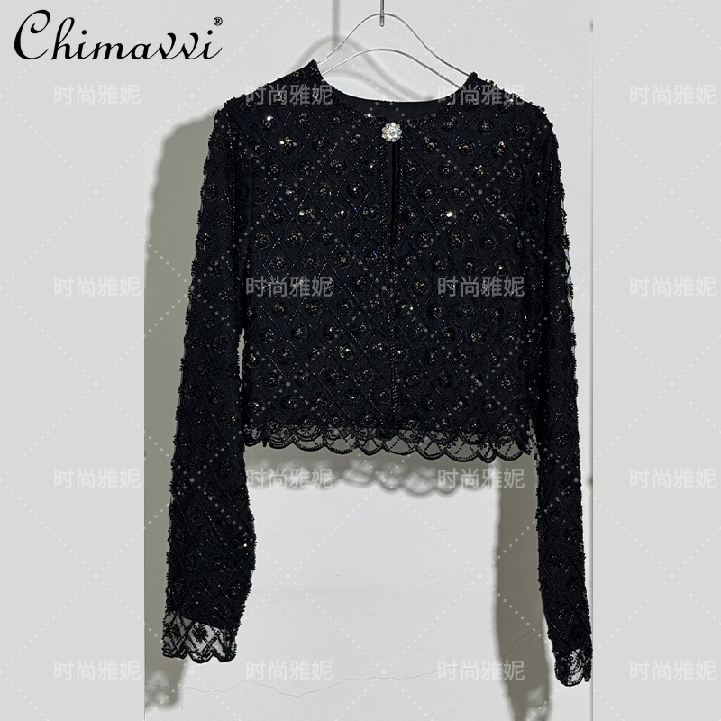 Fashion Diamond Sequined Beade - Street Fashion Necklace avaliação e preço