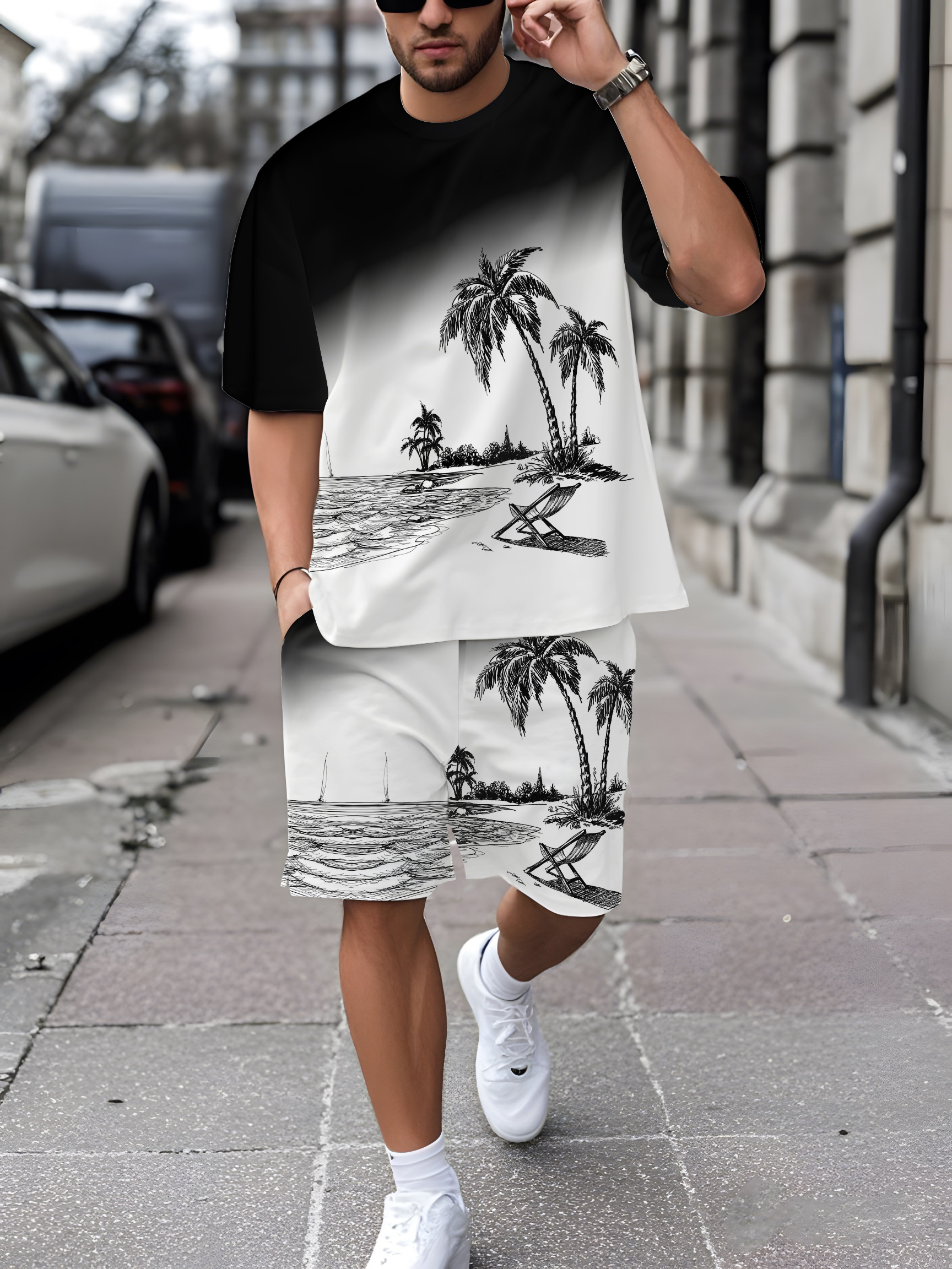 2026 Summer New Men's Short-Sl - Street Fashion For 2026 avaliação e preço