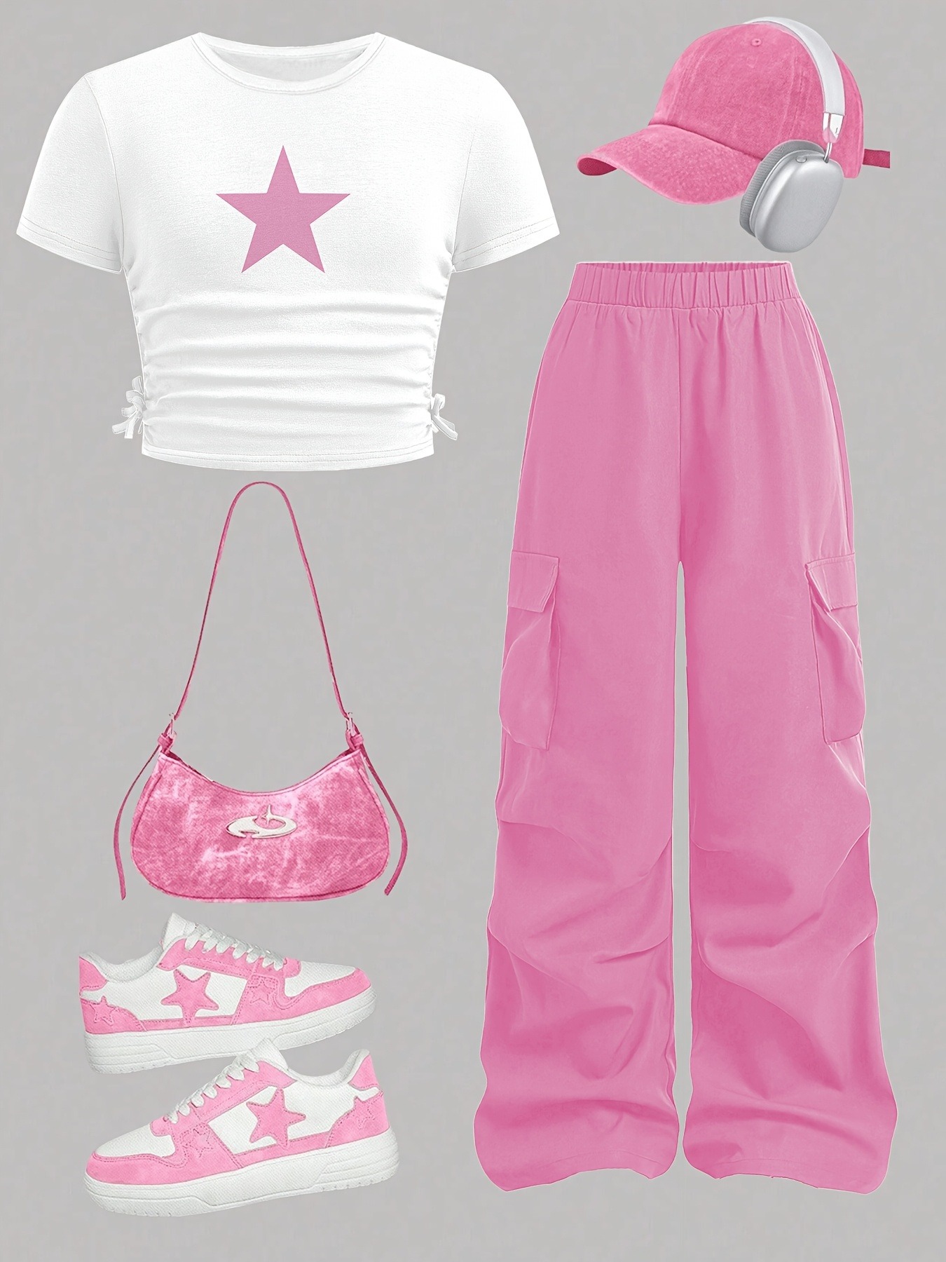 Trendy Girls 2Pcs Co-Ord, Whit - Street Fashion Co avaliação e preço