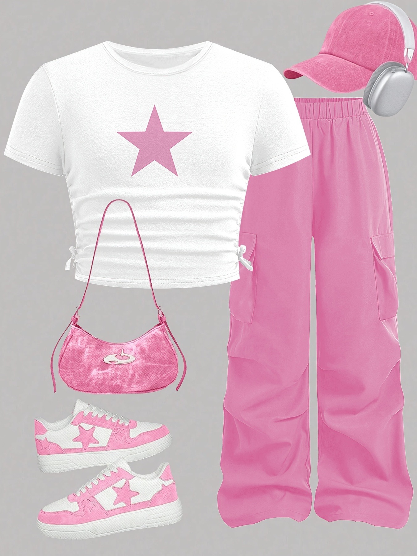 Trendy Girls 2Pcs Co-Ord, Whit - Street Fashion Co avaliação e preço