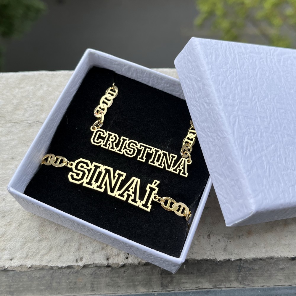 DUOYING Custom Name Hollow Nec - Street Fashion Necklace avaliação e preço