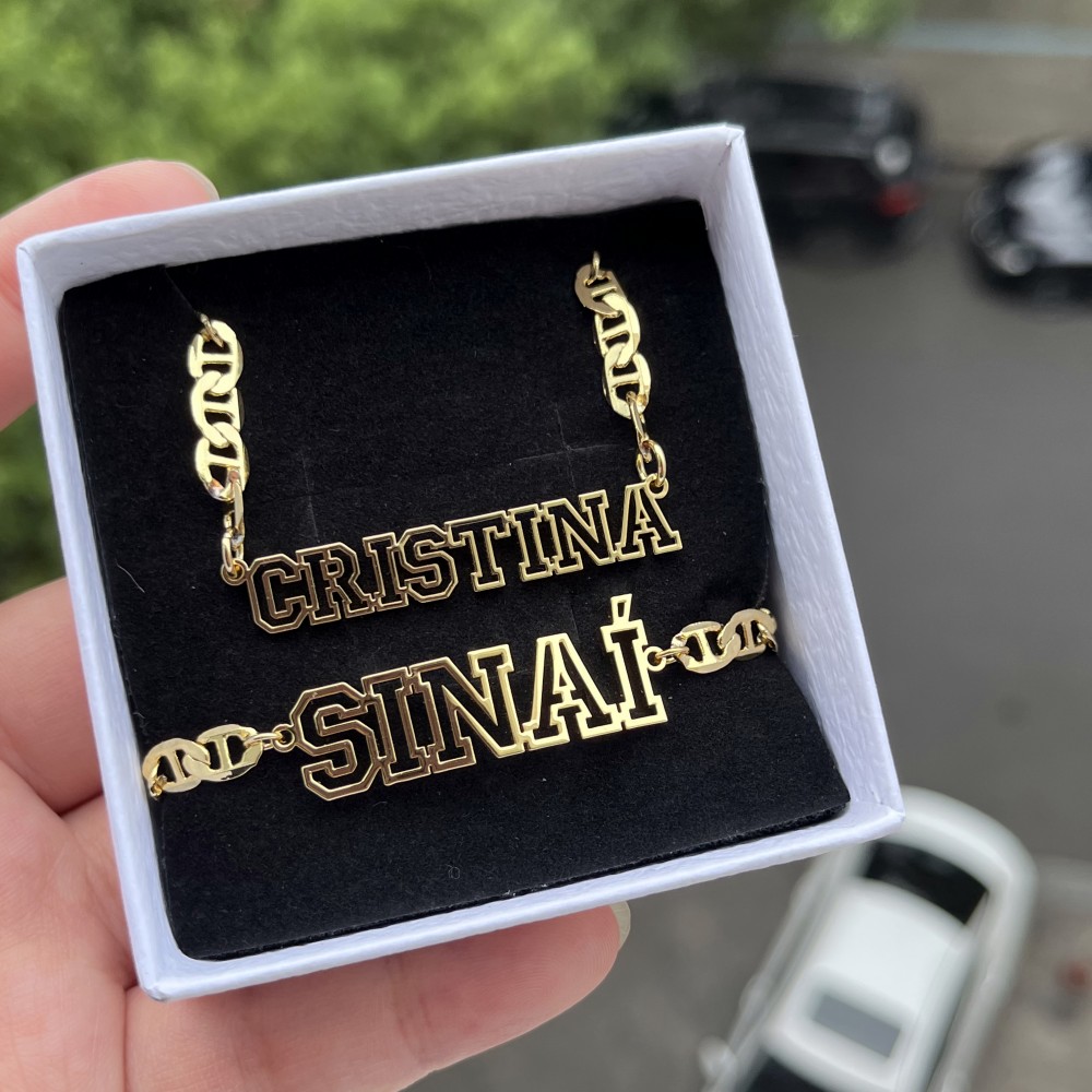 DUOYING Custom Name Hollow Nec - Street Fashion Necklace avaliação e preço