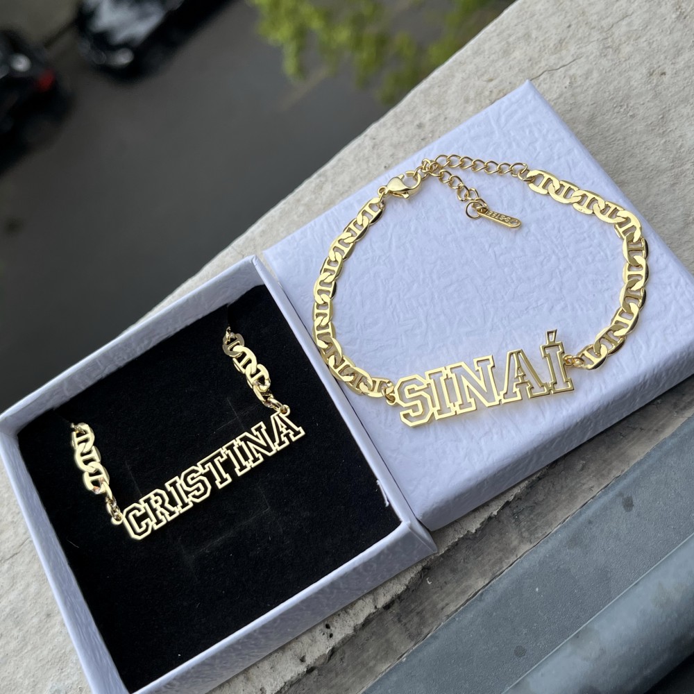 DUOYING Custom Name Hollow Nec - Street Fashion Necklace avaliação e preço