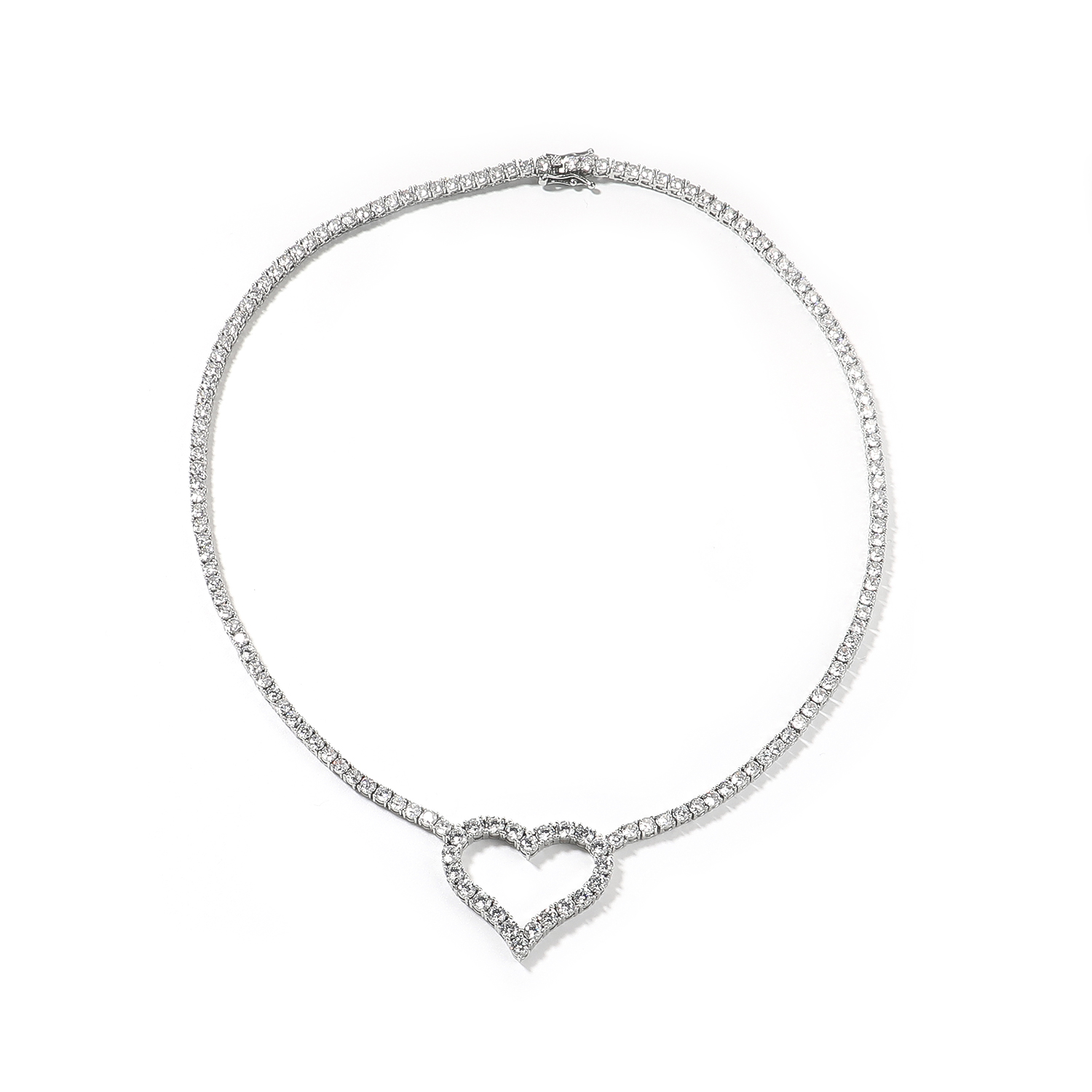 Uwin 3mm Tennis Chain With Lov - Street Fashion Necklace avaliação e preço