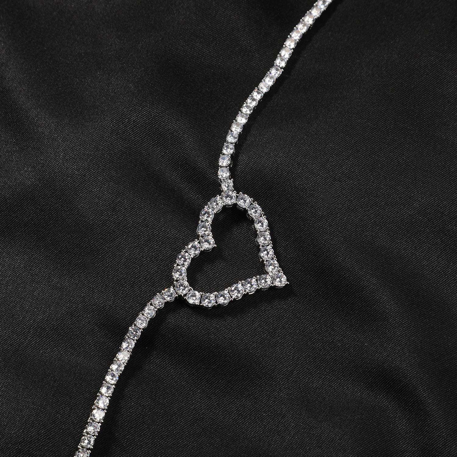 Uwin 3mm Tennis Chain With Lov - Street Fashion Necklace avaliação e preço