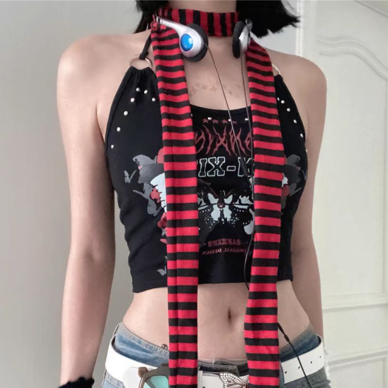 Y2K Punk Harajuku Style Black  - Street Fashion Harajuku avaliação e preço