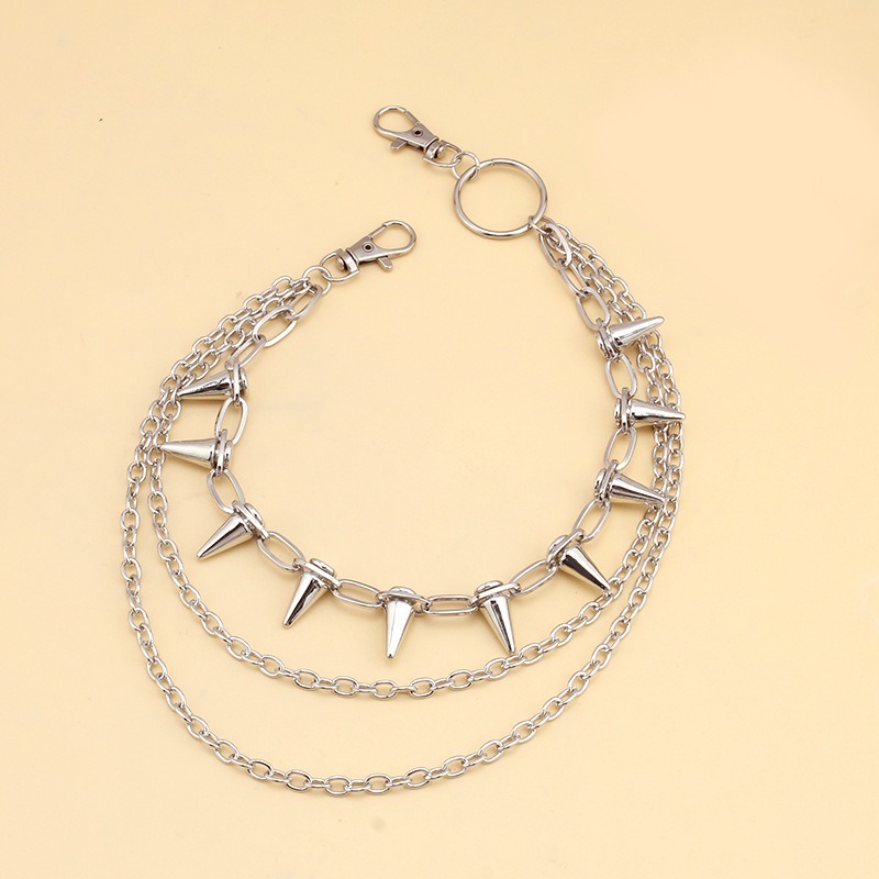 Hip Hop Punk Rock Metal Pants  - Street Fashion Necklace avaliação e preço
