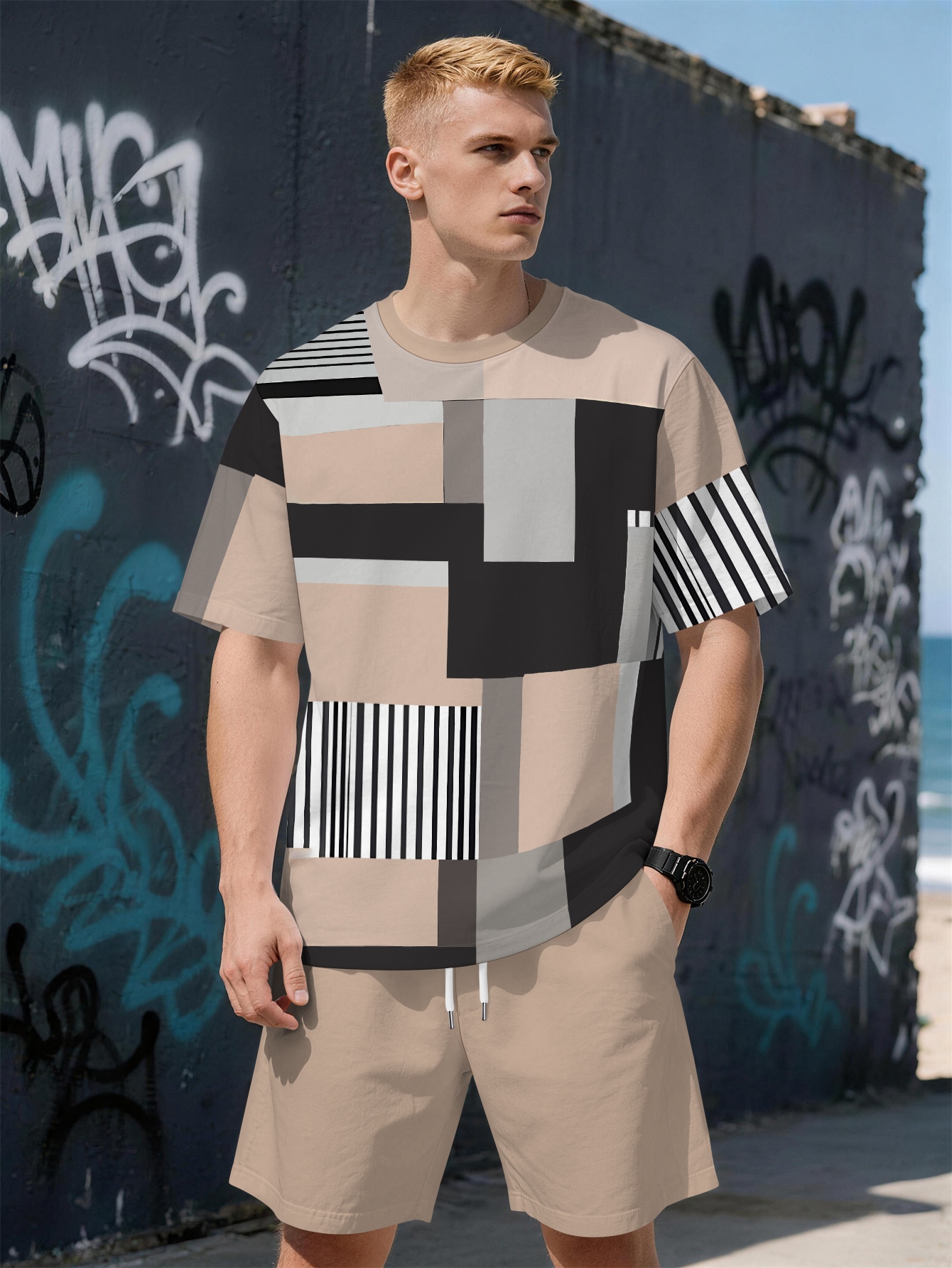 2026 Summer New Men's Short-Sl - Street Fashion For 2026 avaliação e preço