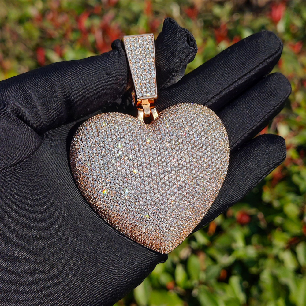 Anztilam BIG HEART Iced Out Pe - Street Fashion Necklace avaliação e preço