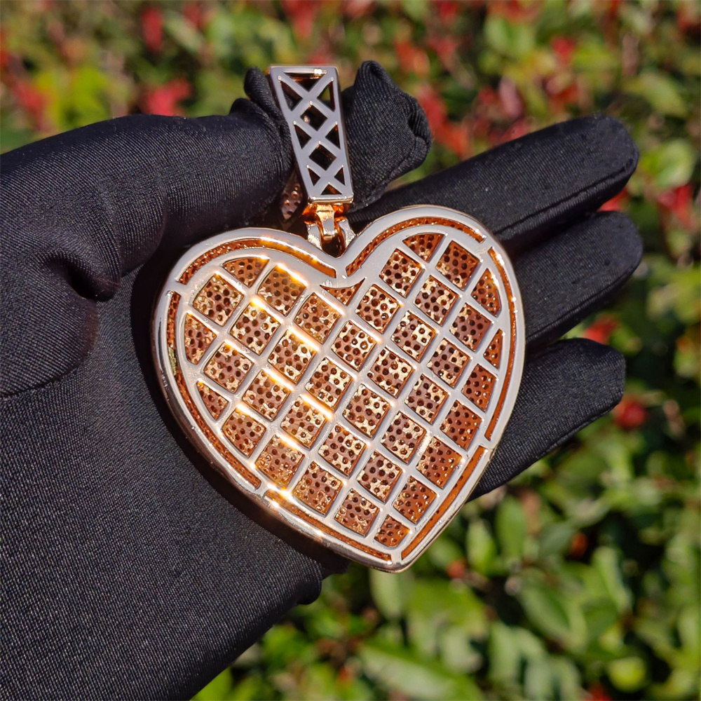 Anztilam BIG HEART Iced Out Pe - Street Fashion Necklace avaliação e preço