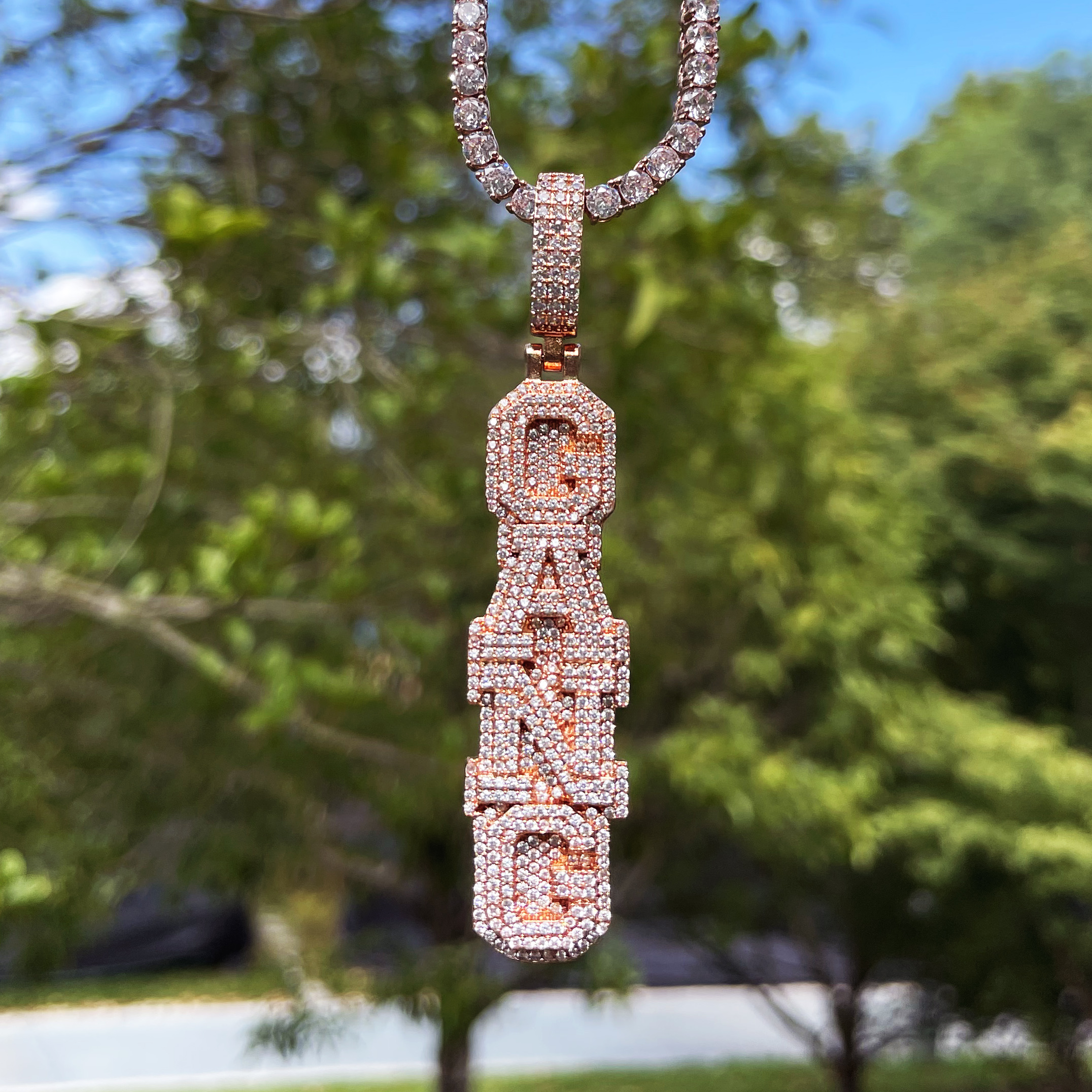 Bubble Letter Customized Name  - Street Fashion Necklace avaliação e preço