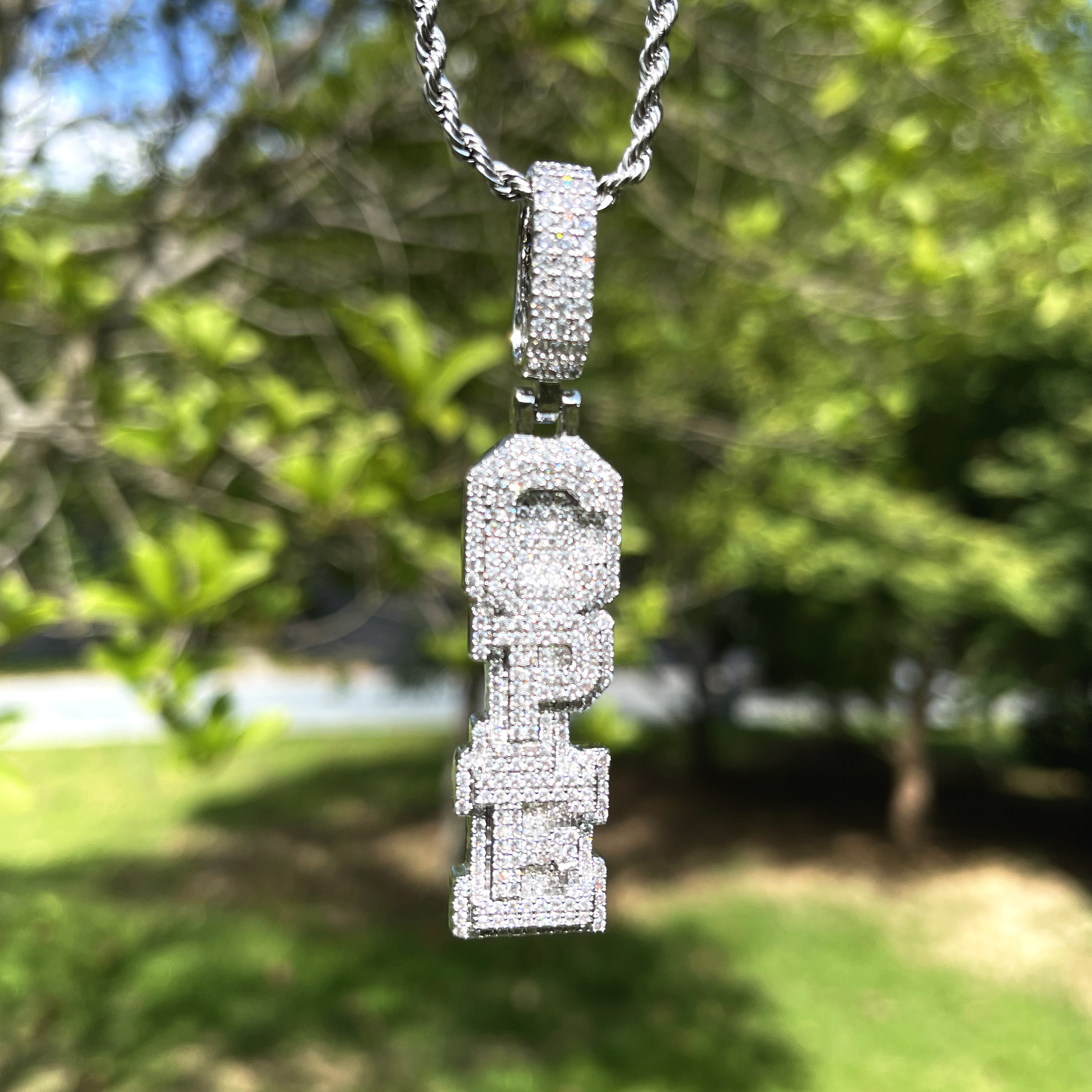 Bubble Letter Customized Name  - Street Fashion Necklace avaliação e preço