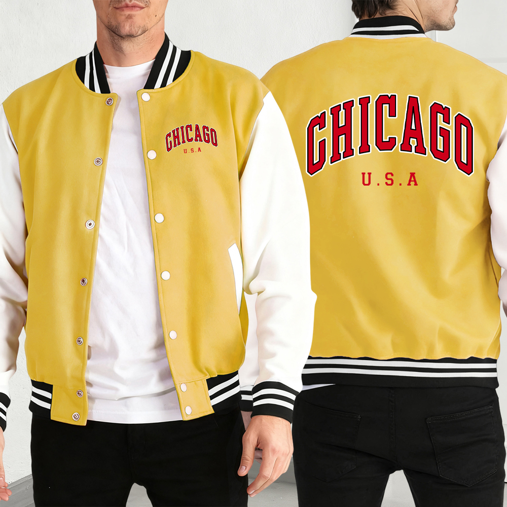 Chicago Usa Words Print Man Co - Street Fashion Chicago avaliação e preço